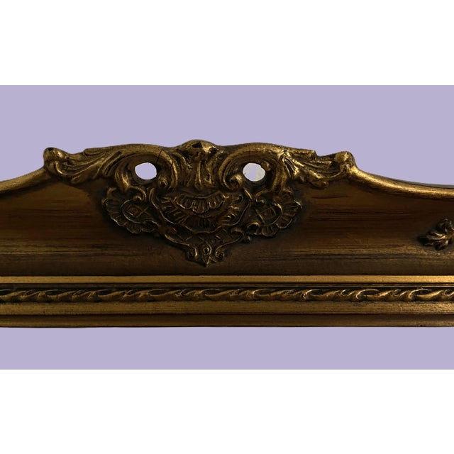 1950s French Giltwood Frame with Ornate Floral Carvings, 1950s For Sale - Image 5 of 10