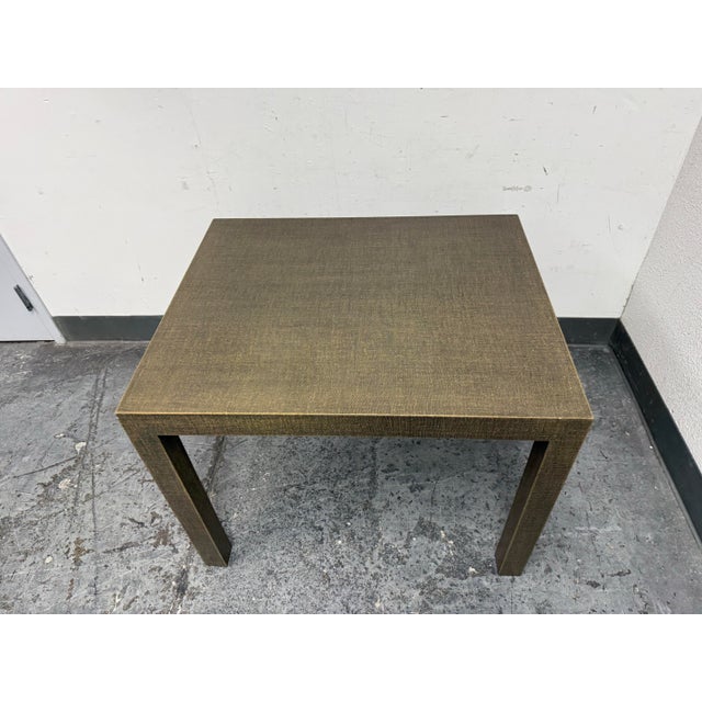 Early 21st Century Urban Furniture Linen Wrapped End Table For Sale - Image 5 of 12
