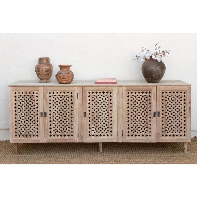 This long Jali Sideboard is a monumental celebration of architectural symmetry. An exclusive De-cor design, this 88-inch...