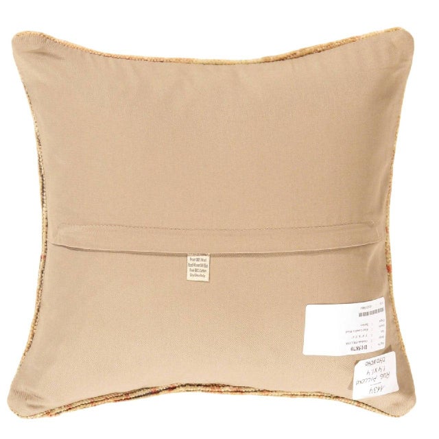 Vintage hand woven Turkish pillow. This is made of wool. Back cotton. Beautiful colors and well made. This pillow features...