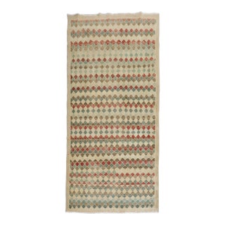 Early 20th Century Diamond Pattern Turkish Deco Rug - 4' x 8'7" For Sale