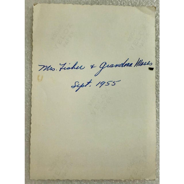 Grandma Moses, Original 1949 Painted Ceramic Tile Flowers Hand Painting Grandma Moses Folk Art, 1949 For Sale - Image 18 of 18