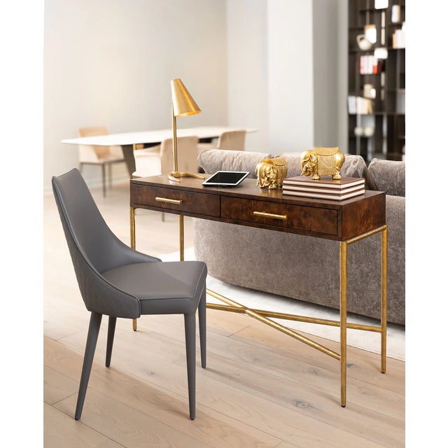 Mid-Century Modern Whiskey Burlwood Console For Sale - Image 3 of 9