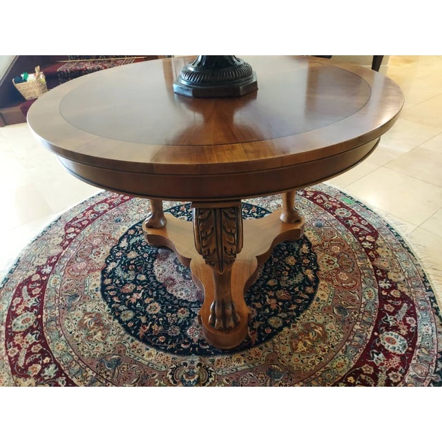 Elegant Round Foyer / Center Table / Console Table For Sale - Image 4 of 5