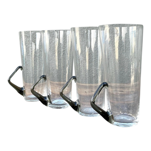 Vintage Boho Art Glass Highballs - Set of Four