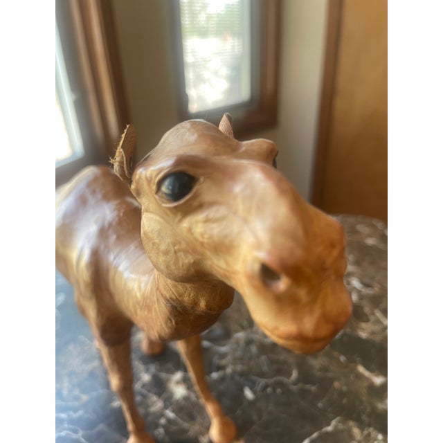 Decorative 'table top' Camel in Leather.