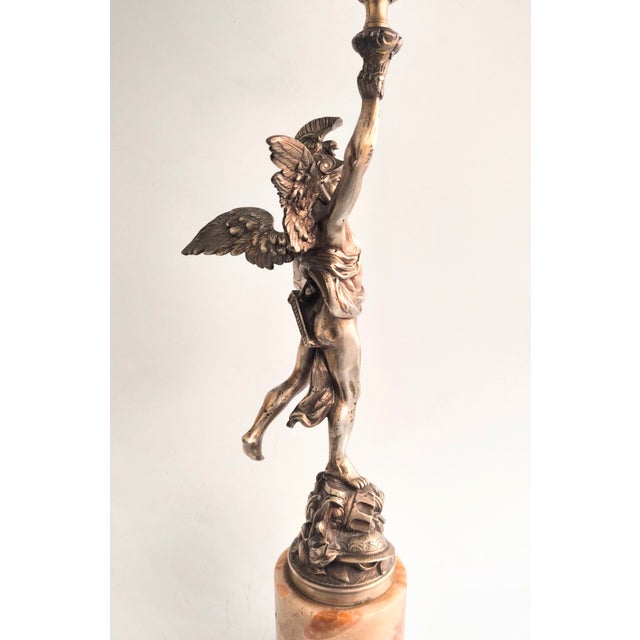 Neoclassical Flying Mercury Lamp, Belle Époque Style, C. 1920–1940 For Sale - Image 11 of 18