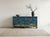 1990s Distressed Bright Blue Oriental Sideboard Credenza Console Table Cabinet For Sale - Image 5 of 18