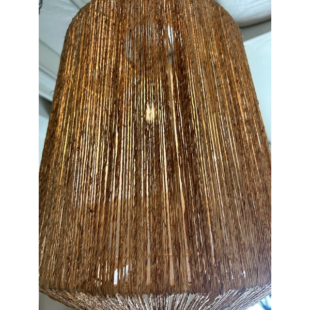 Late 20th Century Woven Drum Pendant For Sale In Los Angeles - Image 6 of 6