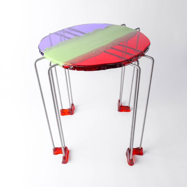 Metal High Triple Play Coffee Table by Gaetano Pesce for Fish Design For Sale - Image 7 of 7