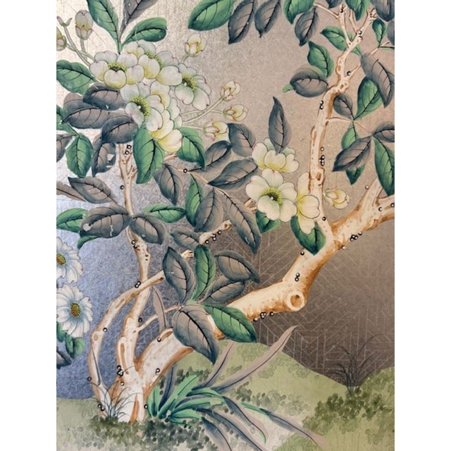 Late 20th Century Vintage 4 Panel Gracie Screen For Sale - Image 5 of 7