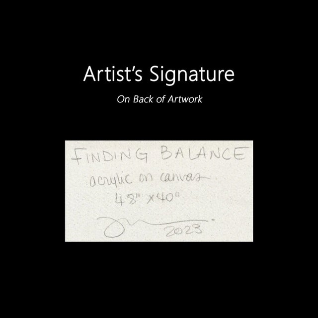 "Finding Balance" Original Artwork by Julie Naima For Sale - Image 9 of 10