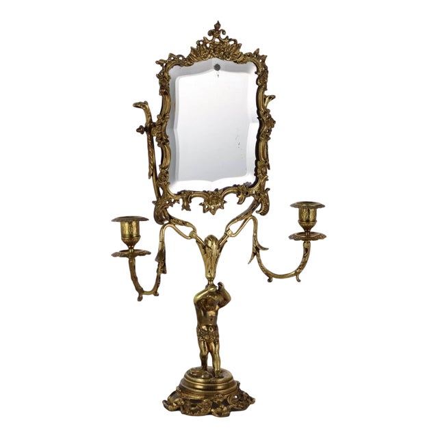 Bronze Vanity Mirror, Europe, 19th Century-20th Century For Sale