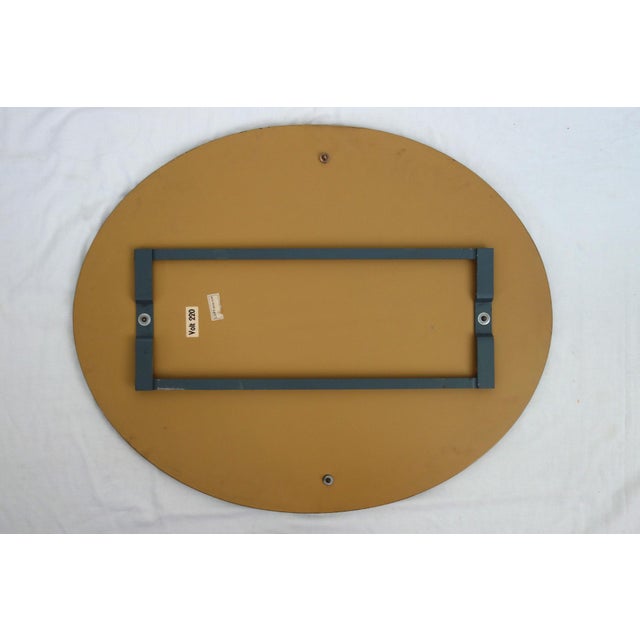 Oval Slightly Beveled Mirror by Lupi for Cristal Luxor, Italy, 1970s For Sale - Image 10 of 12