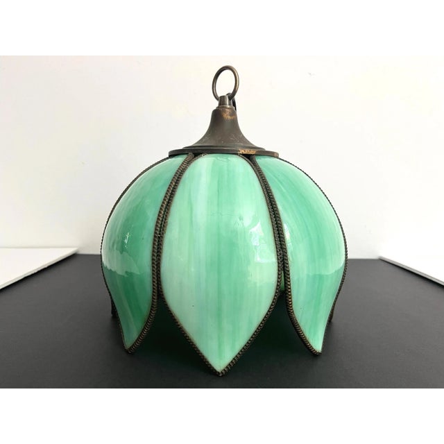 Mint Green Lotus Light, C1960 For Sale - Image 11 of 18