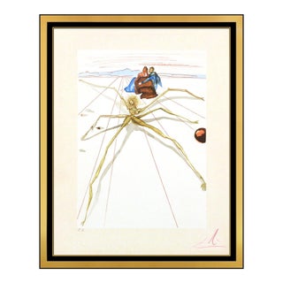 1963 Purgatory Canto 12 Surrealism Yellow Etching Salvador Dalí For Sale