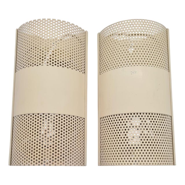 Model 319640 Wall Lamps in Metal from David-GL Belysning, Denmark, 1970s, Set of 2 For Sale