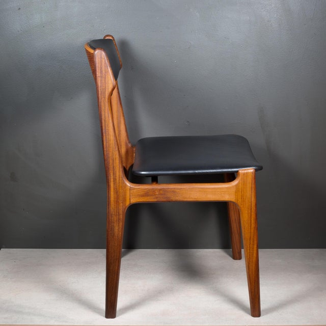 Mid-Century Eric Buch Reupholstered Teak Dining Chairs c.1960 For Sale - Image 17 of 18