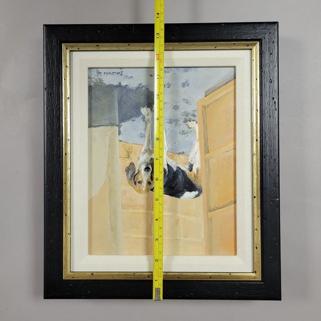 2000 - 2009 Framed Oil Painting Red Mountain Hound Foxhound by Baldwin For Sale - Image 5 of 6