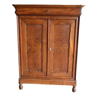 Antique Biedermeier Fruitwood Girls Cupboard For Sale