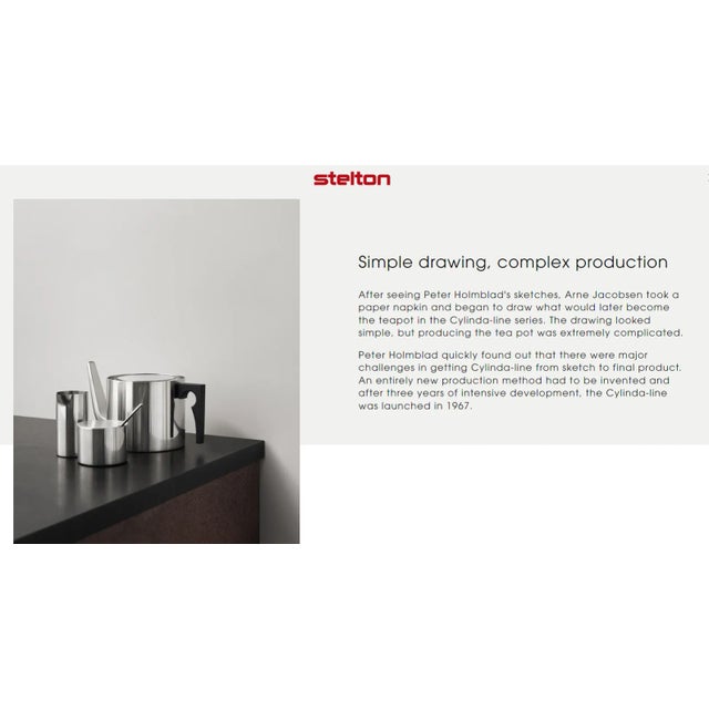 Vintage Cylinda-Line Coffee and Tea Set by Arne Jacobsen for Stelton, Set of 4 For Sale - Image 9 of 10