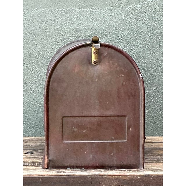 Vintage Monumental Copper Mailbox With Flag For Sale In West Palm - Image 6 of 12