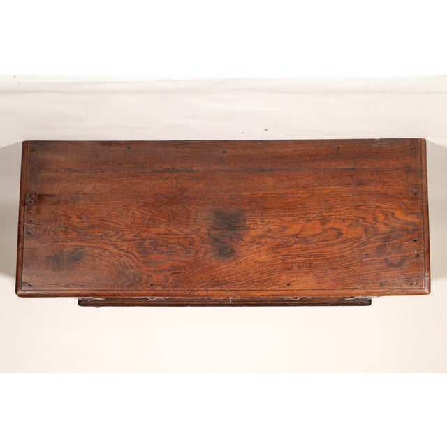 Antique William and Mary Style Oak Cabinet For Sale - Image 4 of 13