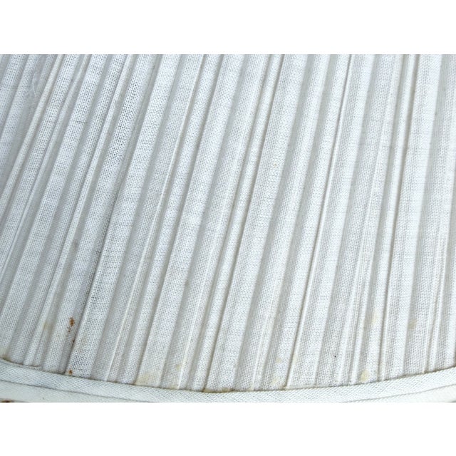 1960s Off White Pleated Swag Pendant Light For Sale - Image 9 of 10