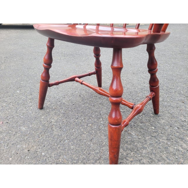 Wood Mid 20th Century Pair of Mid-Century Windsor A/K/A Captain's Arm Chairs For Sale - Image 7 of 7