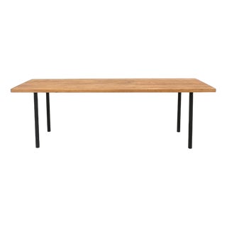 Vintage Slatted Wood Bench For Sale