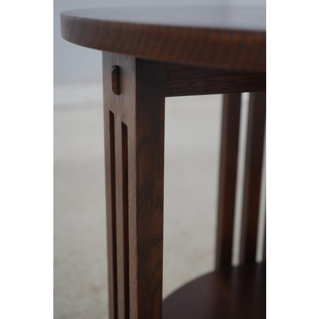 Stickley Round Mission Oak Lamp Table For Sale In Philadelphia - Image 6 of 12