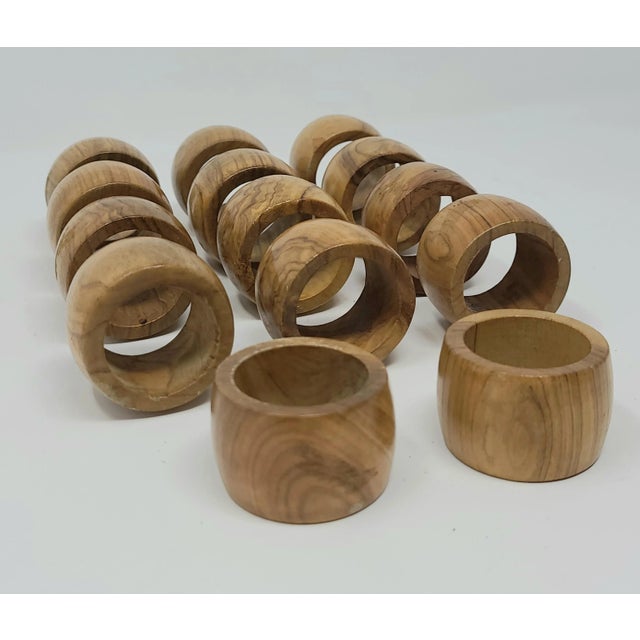Vintage Burl Wood Napkin Rings Set of 14 For Sale - Image 13 of 13