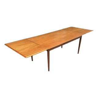 1970s Danish Teak Drawleaf Dining Table by Skovmand & Andersen For Sale