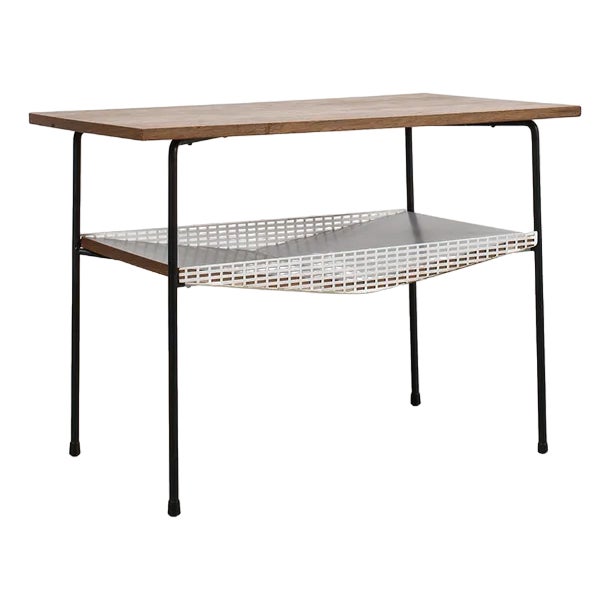 Side Table with Perforated Metal For Sale