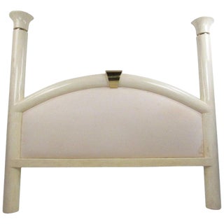 Midcentury King Size Enrique Garcel Tessellated Bone Headboard For Sale