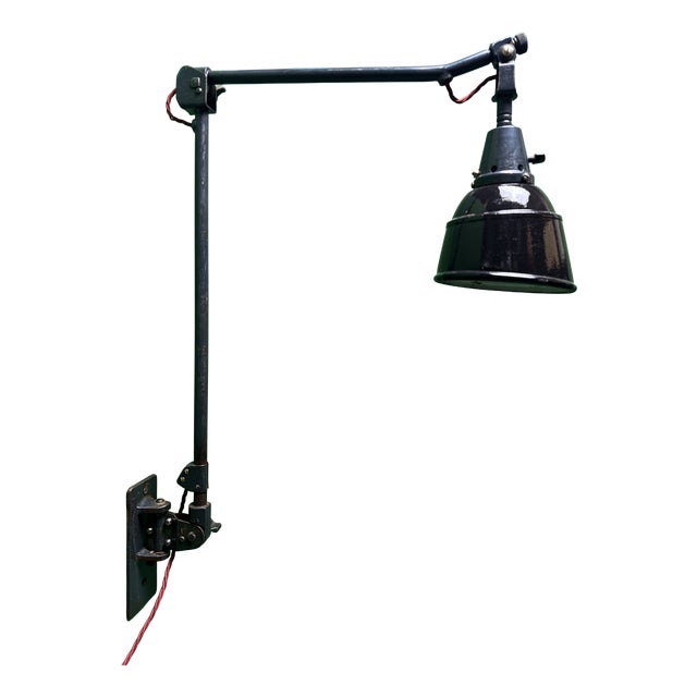 Vintage Wall Mounted Task Lamp by Curt Fischer for Midgard, 1930s For Sale