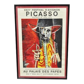 70s Pablo Picasso Festival d'Avignon Au Palais Des Papes Lithograph Print Poster For Sale