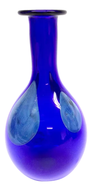 1970’s Harkness Hand Blown Cobalt Blue Glass Vase