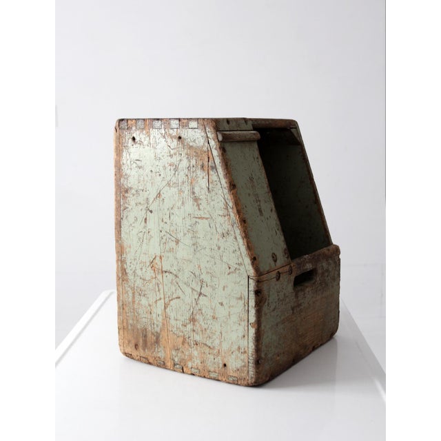 Wood Vintage Bell System Wood Tool Box For Sale - Image 7 of 17