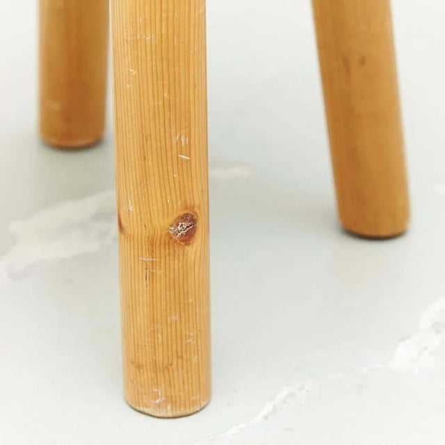 Wood Stool by Charlotte Perriand for Les Arcs, 1960s For Sale - Image 6 of 12