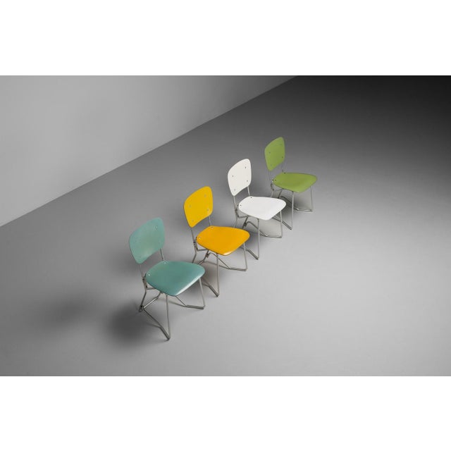 1950s Aluflex Folding Chairs from Armin Wirth, Switzerland, 1951, Set of 4 For Sale - Image 5 of 16