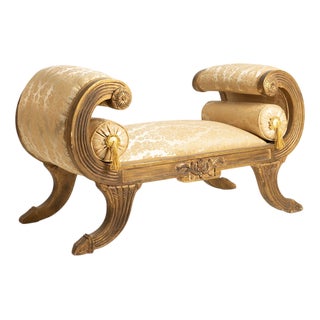 French Baroque Roman Bench, 1700s For Sale