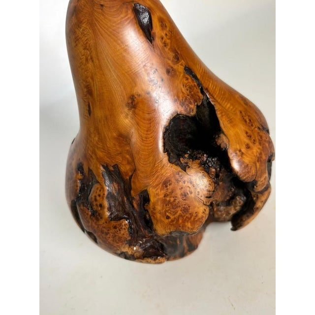 Olive Olive Wood Table Lamp, France, 1960s For Sale - Image 8 of 11