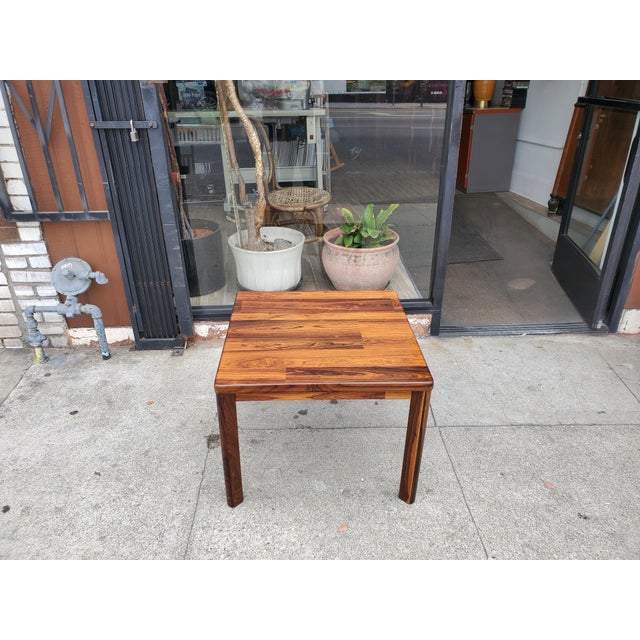 Mid-Century Modern 1980s Rosewood Side Table For Sale - Image 3 of 12