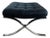 Mies Van Der Rohe Knoll Barcelona Leather Ottoman Mid Century Modern Bauhaus For Sale