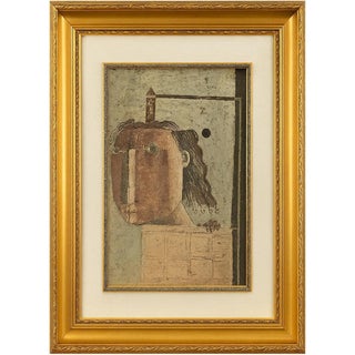 Antonio Mignozzi, Figure, Fresco on Canvas, 1970s, Framed For Sale