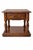 Late 20th Century Pair of Cal Shops Solid Wood Traditional Nightstands With Turned Legs & Lower Shelf For Sale - Image 5 of 11