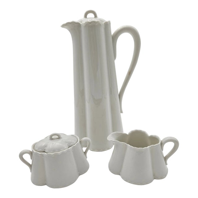 1940s Limoges Hot Chocolate or Tea Set- 3 Pieces For Sale