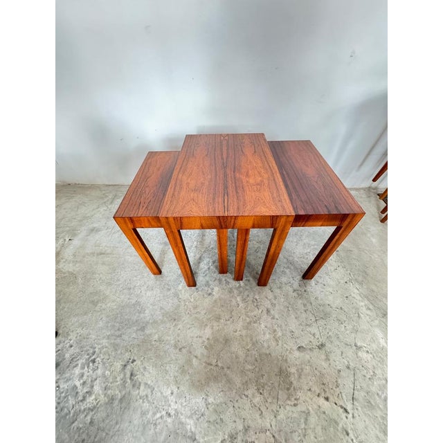 Wood Mid-Century Nesting Side Tables from Renz, 1960s, Set of 3 For Sale - Image 7 of 12