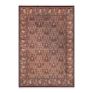 Elegant 1990's Pak-Persian Black/Black Wool Rug - 12'2'' X 17'0'' For Sale